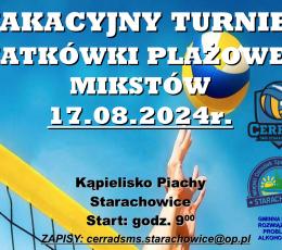 Wakacyjny Turniej Siatkówki Plażowej...